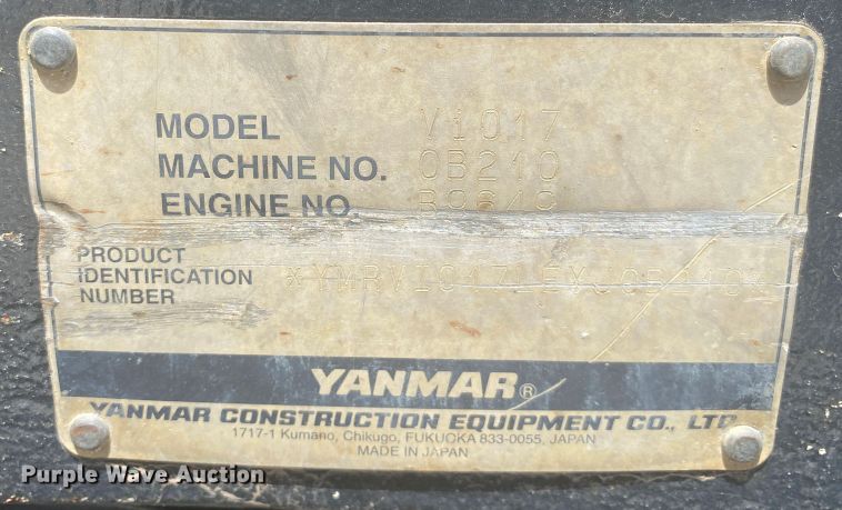 image for item DM4077 Yanmar VI017  mini excavator