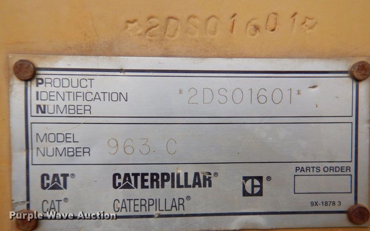 image for item DM6122 2001 Caterpillar 963C  track loader