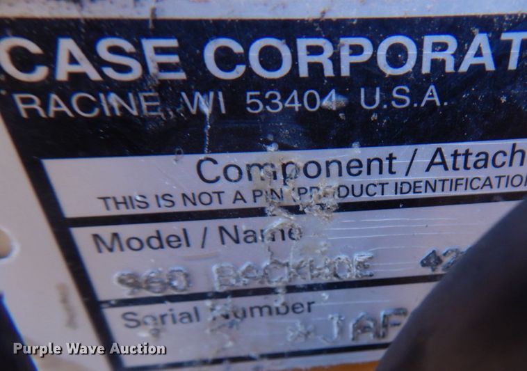 image for item DM7298 2002 Case 960  trencher