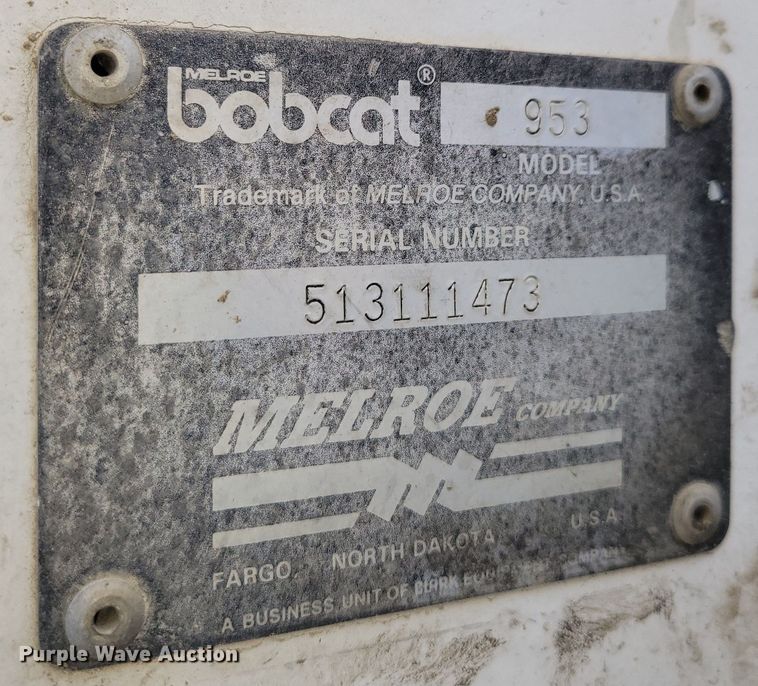 image for item DN7337 1995 Bobcat 953  skid steer loader