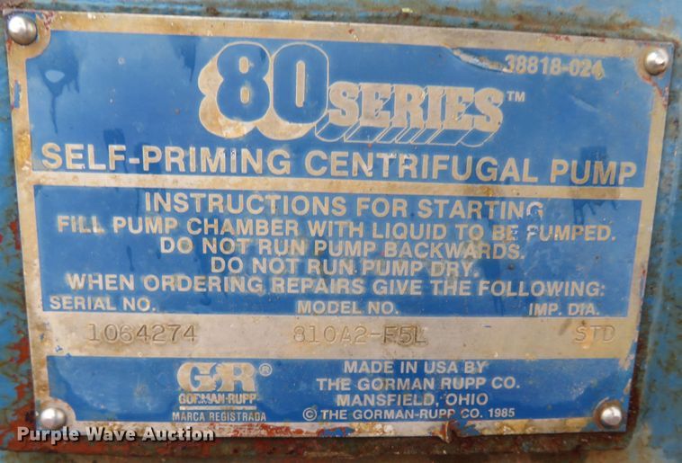 image for item DN7958 Gorman Rupp  pump