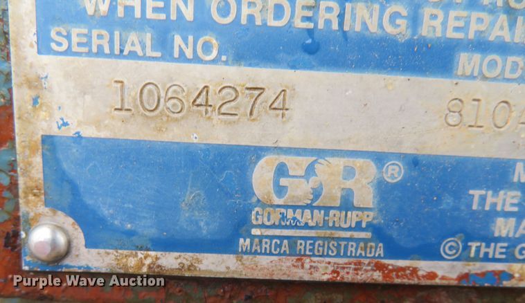 image for item DN7958 Gorman Rupp  pump