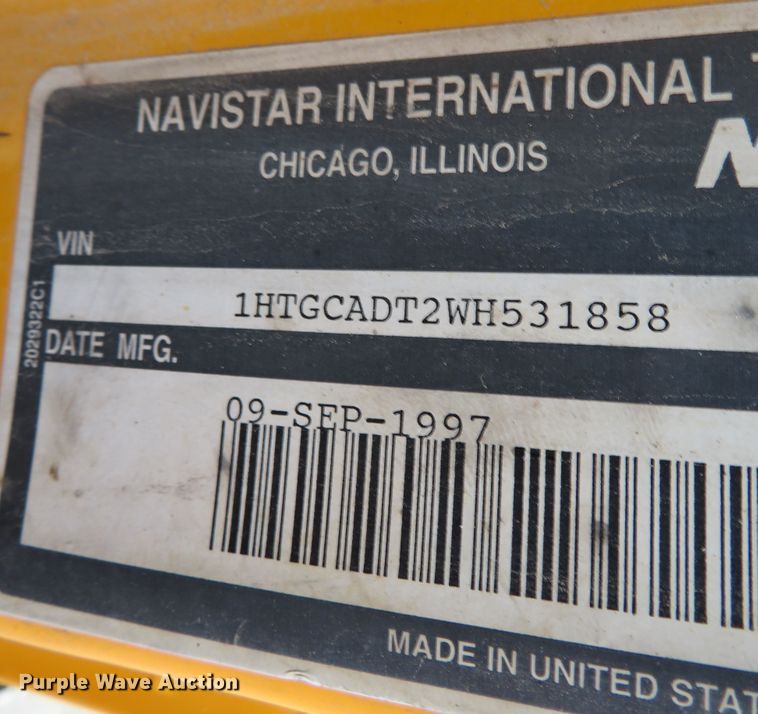 image for item DN7959 1998 International 2554  dump truck