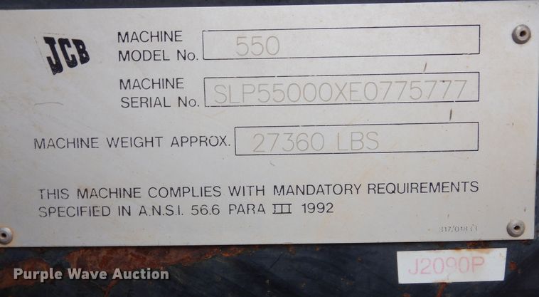 image for item DP3948 1999 JCB 550  telehandler