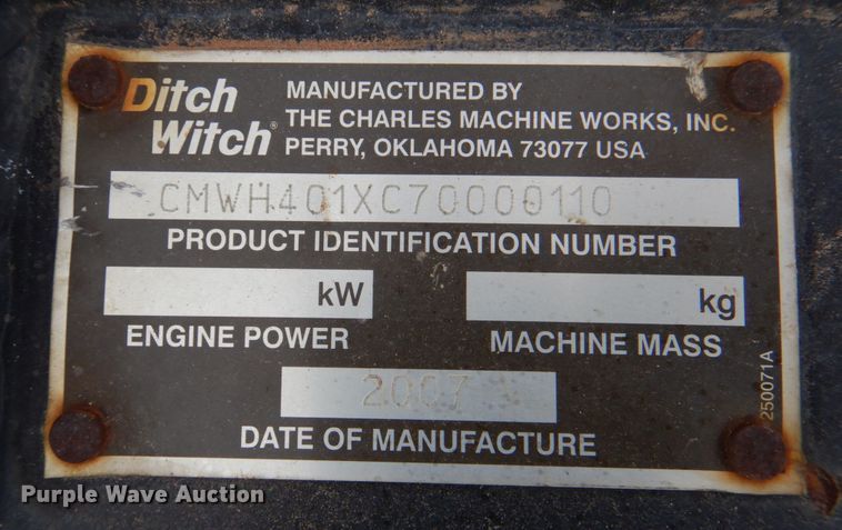 image for item DP3963 2007 Ditch Witch 420SX  cable plow