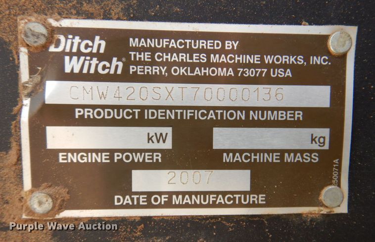 image for item DP3963 2007 Ditch Witch 420SX  cable plow