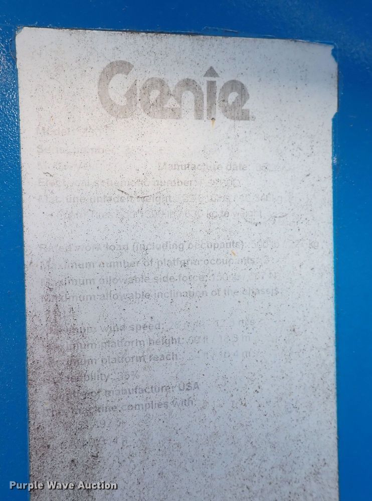 image for item DP4613 2001 Genie Z60/34  boom lift