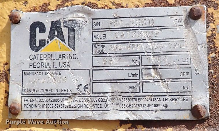 image for item DP4618 2009 Caterpillar 336D L  excavator