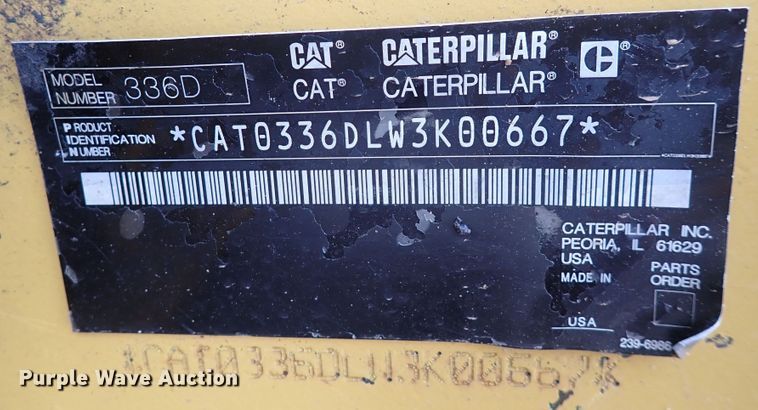 image for item DP4618 2009 Caterpillar 336D L  excavator