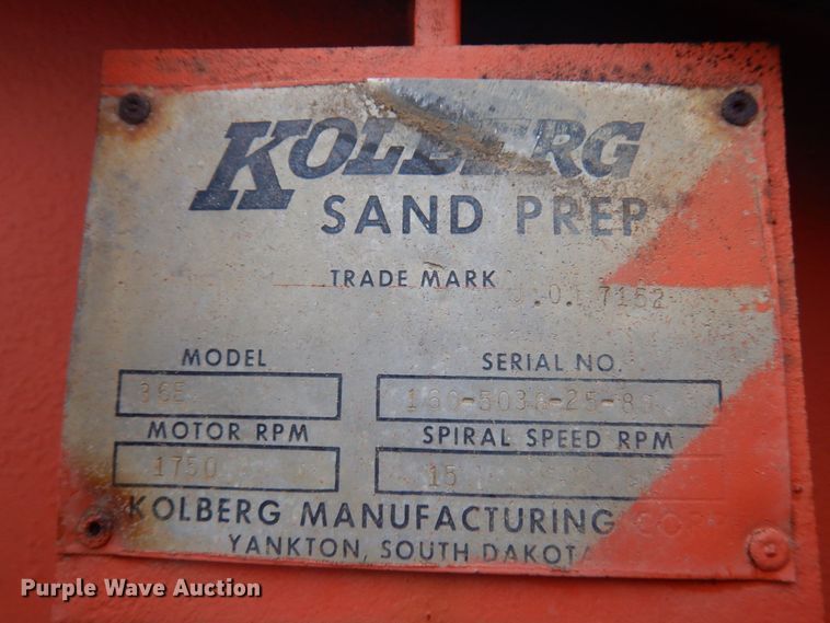 image for item DR0332 Kollberg 36E  wash plant