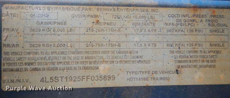 image for item DS8003 2015 B-B trailer  equipment trailer