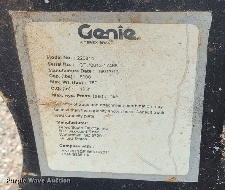 image for item FC9111 Genie GTH-844  telehandler