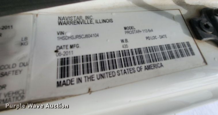 image for item HF9342 2012 International ProStar Plus  dump truck