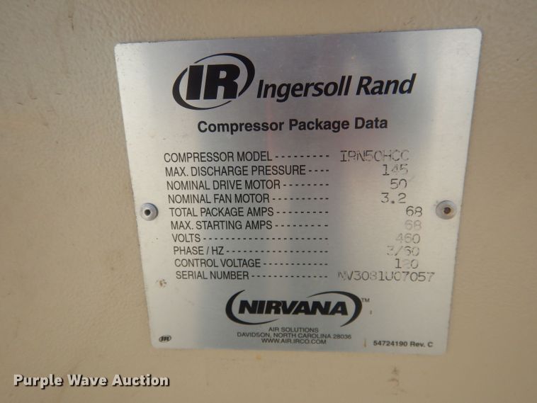 image for item HU9400 Ingersoll Rand IRN50HCC  air compressor
