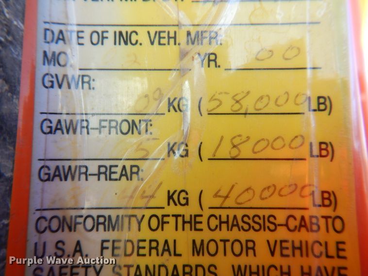 image for item JK9423 2000 International 2554  dump truck