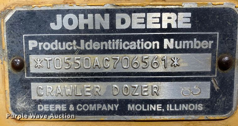 image for item JL9034 1984 John Deere 550A  dozer