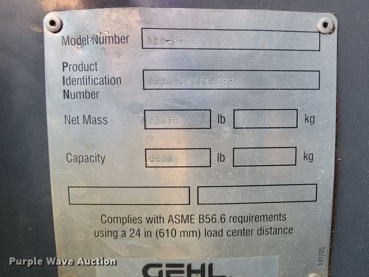 image for item JL9634 2005 Gehl RS6-42 telehandler