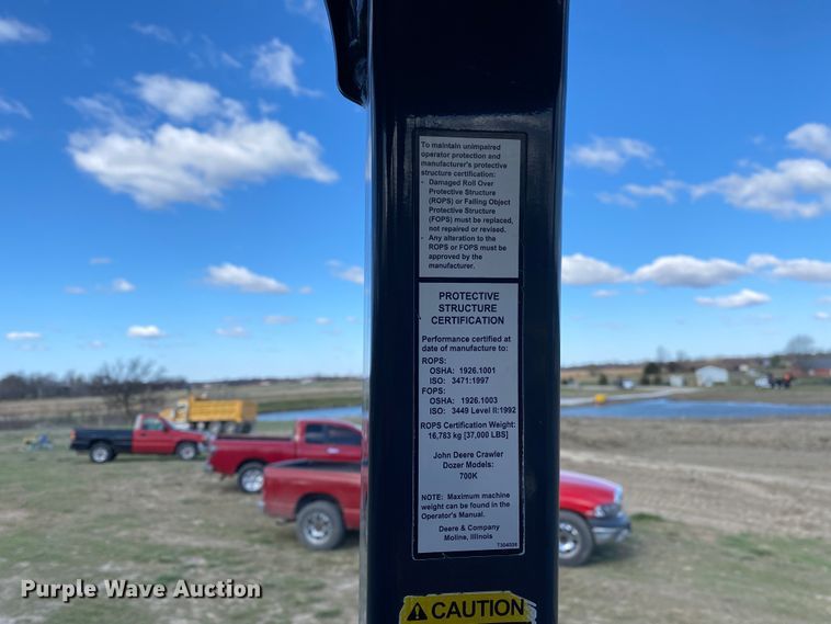 image for item JN9265 2013 John Deere 700K  pipelayer