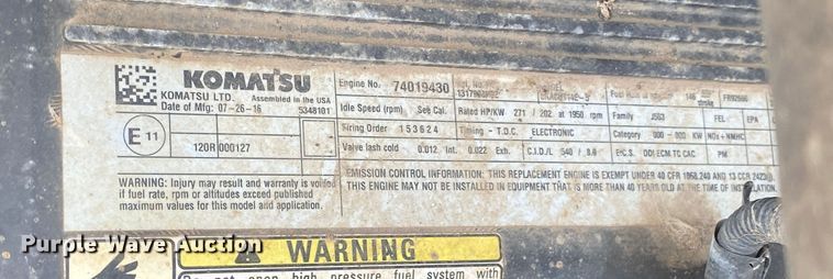 image for item JN9290 2012 Komatsu PC360LC-10  excavator