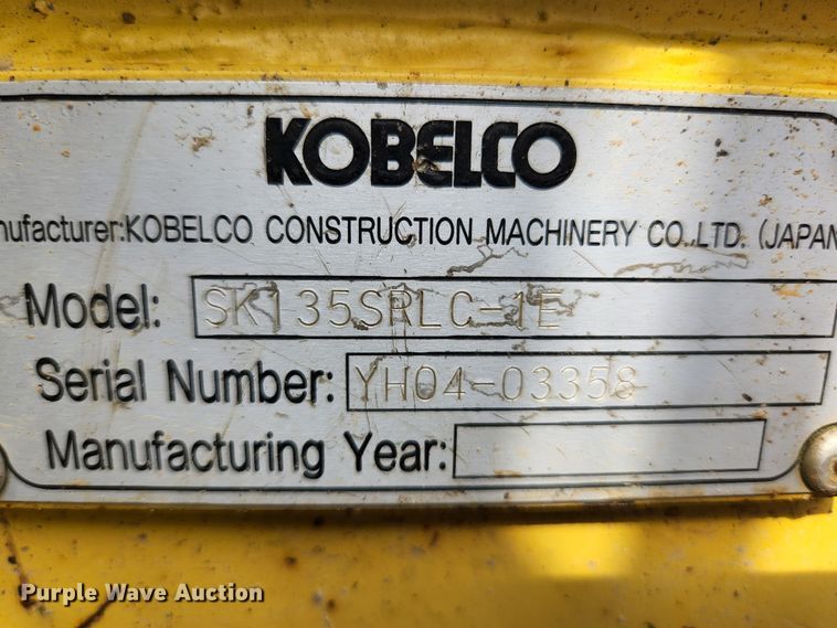 image for item KE9739 2005 Kobelco SK135SRLC-1E  excavator