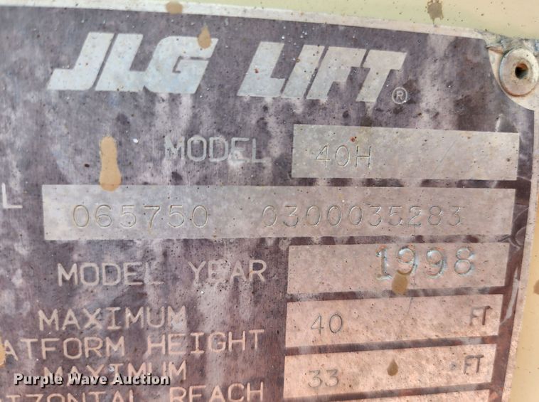 image for item KE9741 1998 JLG 40H  boom lift