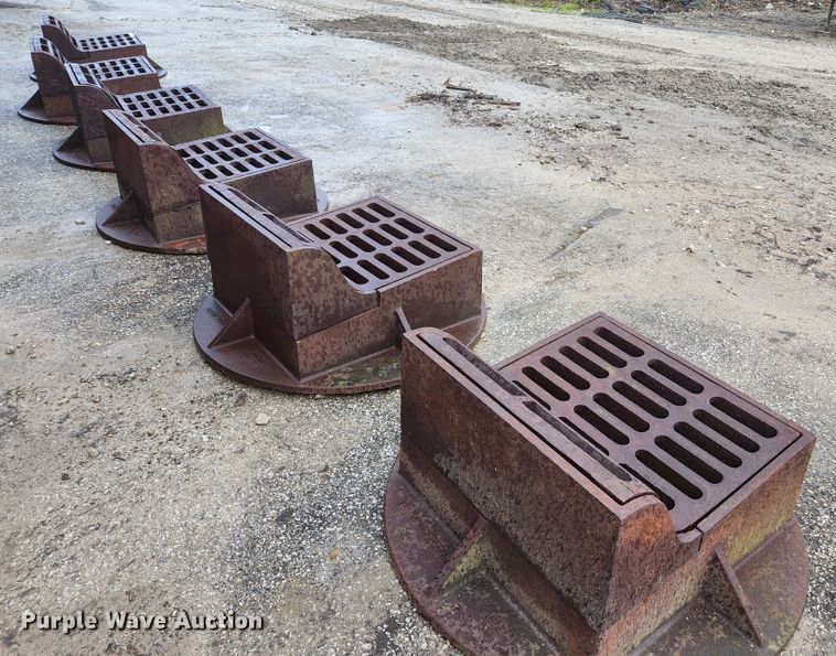 image for item KE9840 (6) Neenah Foundry curb inlet sewer gates