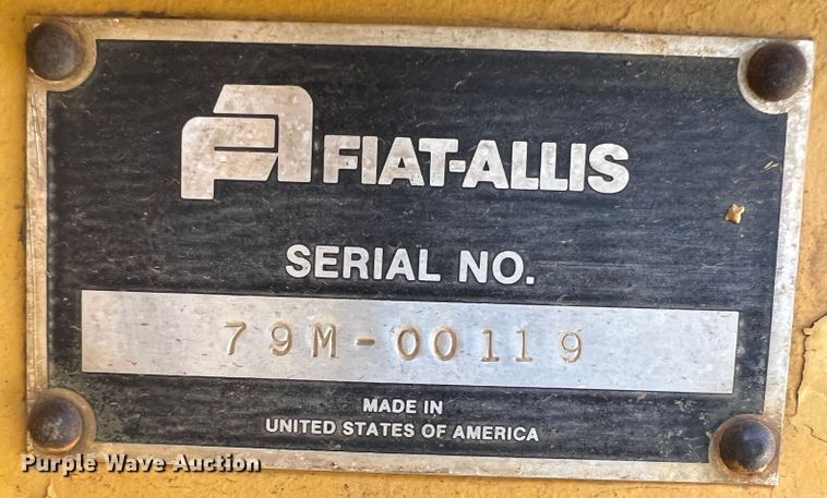 image for item KG9885 1982 Fiat-Allis FR12  wheel loader