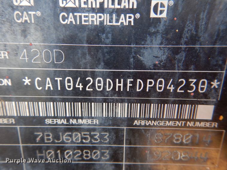 image for item KP9177 2002 Caterpillar 420D  backhoe