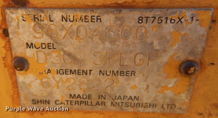 image for item KP9180 1989 Caterpillar D3C  dozer