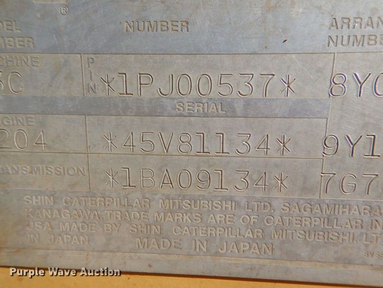 image for item KP9180 1989 Caterpillar D3C  dozer