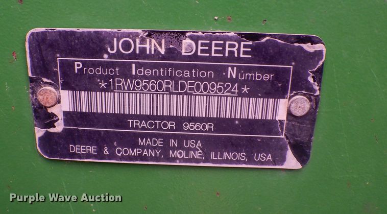 image for item KT9087 2013 John Deere 9560R  Scraper Special 4WD tractor