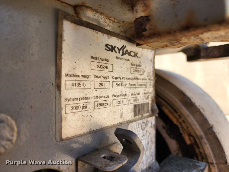 image for item KT9852 Skyjack SJIII 3226  scissor lift