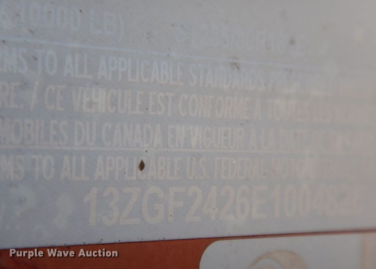 image for item KU9717 2014 Performance  equipment trailer