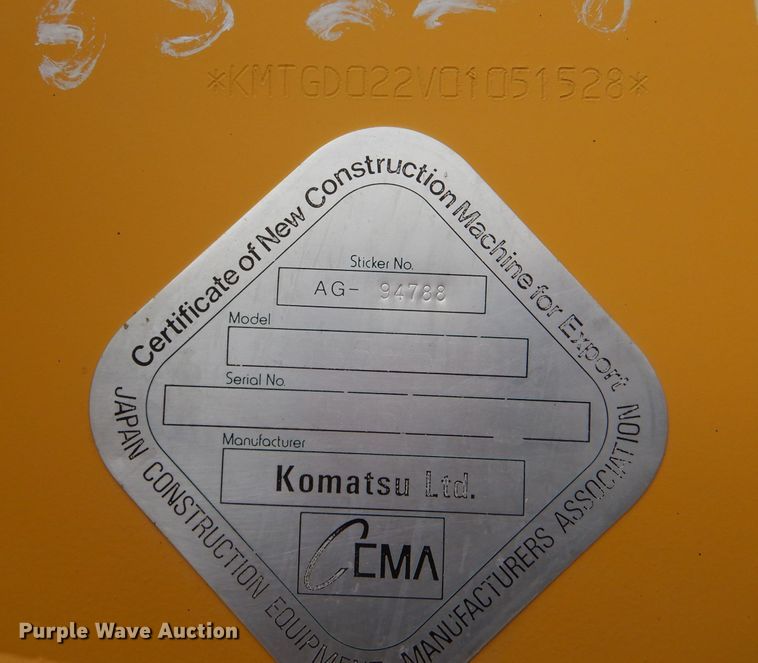 image for item LJ9964 2007 Komatsu GD655-3E0  motor grader