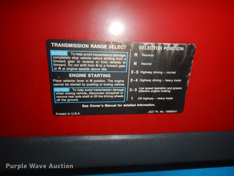 image for item MF9534 1997 GMC C7500  dump truck