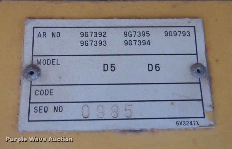 image for item MF9538 1983 Caterpillar D6D  dozer