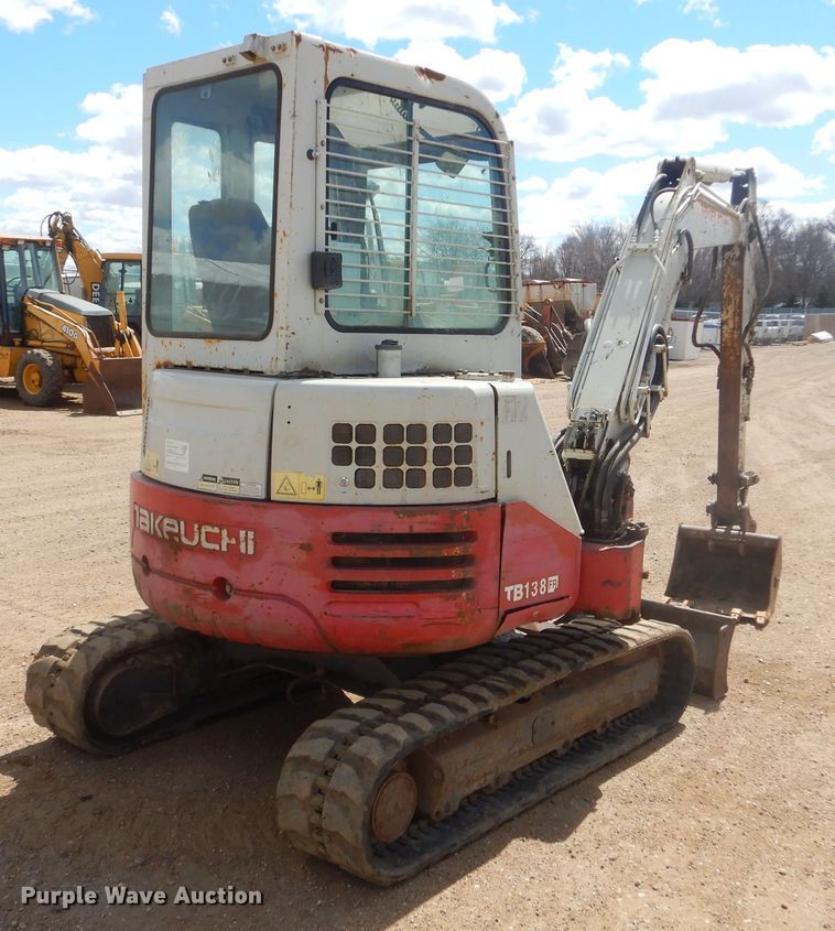 image for item MY9011 2007 Takeuchi TB138FR  mini excavator