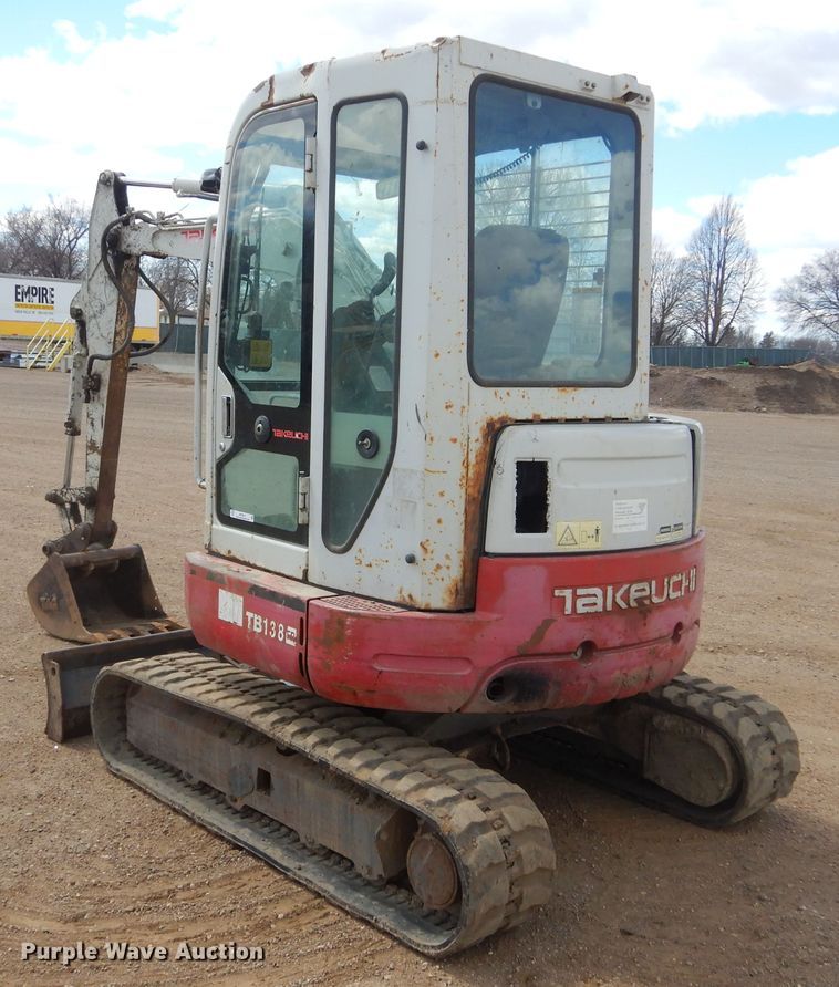 image for item MY9011 2007 Takeuchi TB138FR  mini excavator