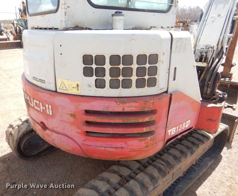 image for item MY9011 2007 Takeuchi TB138FR  mini excavator
