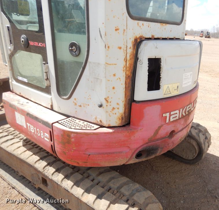 image for item MY9011 2007 Takeuchi TB138FR  mini excavator