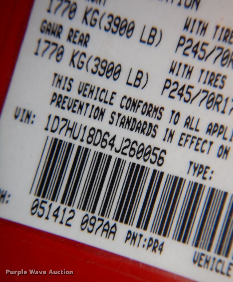 image for item DK0849 2004 Dodge Ram 1500  Quad Cab pickup truck