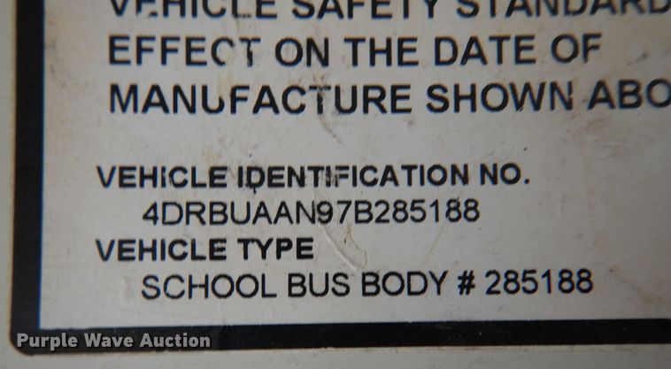 image for item DK0851 2007 International 3000  school bus