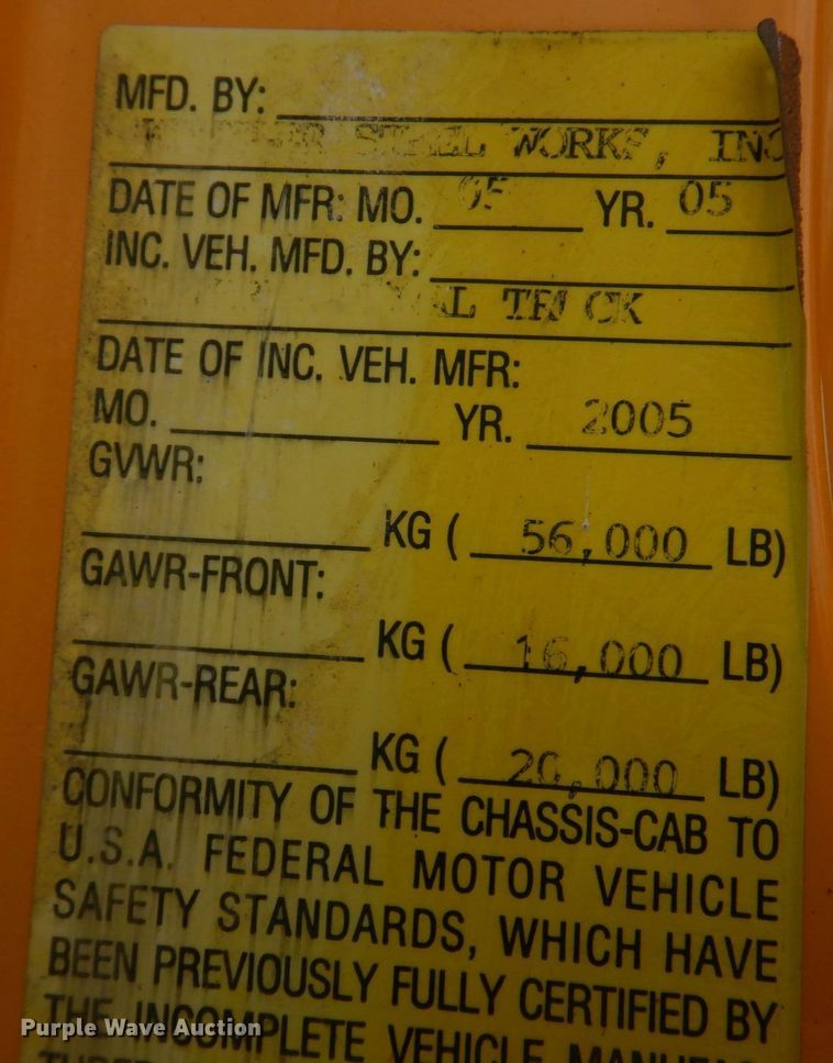 image for item DM7277 2006 International 7500  truck cab and chassis