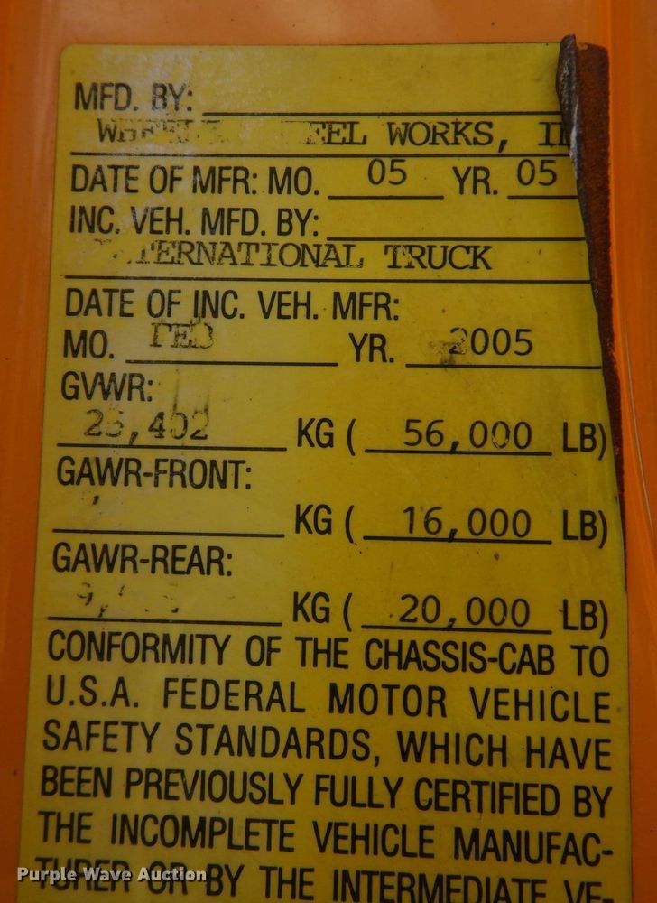 image for item DM7280 2006 International 7400  dump truck