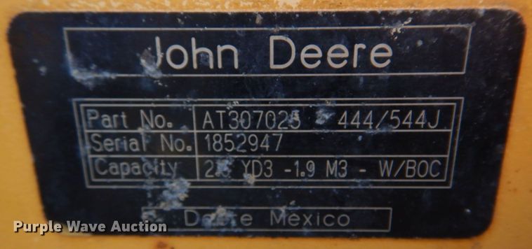 image for item DM7310 2007 John Deere 544J  wheel loader