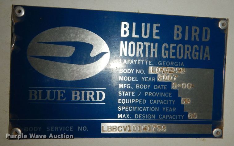 image for item DN1511 2007 Blue Bird Vision  bus