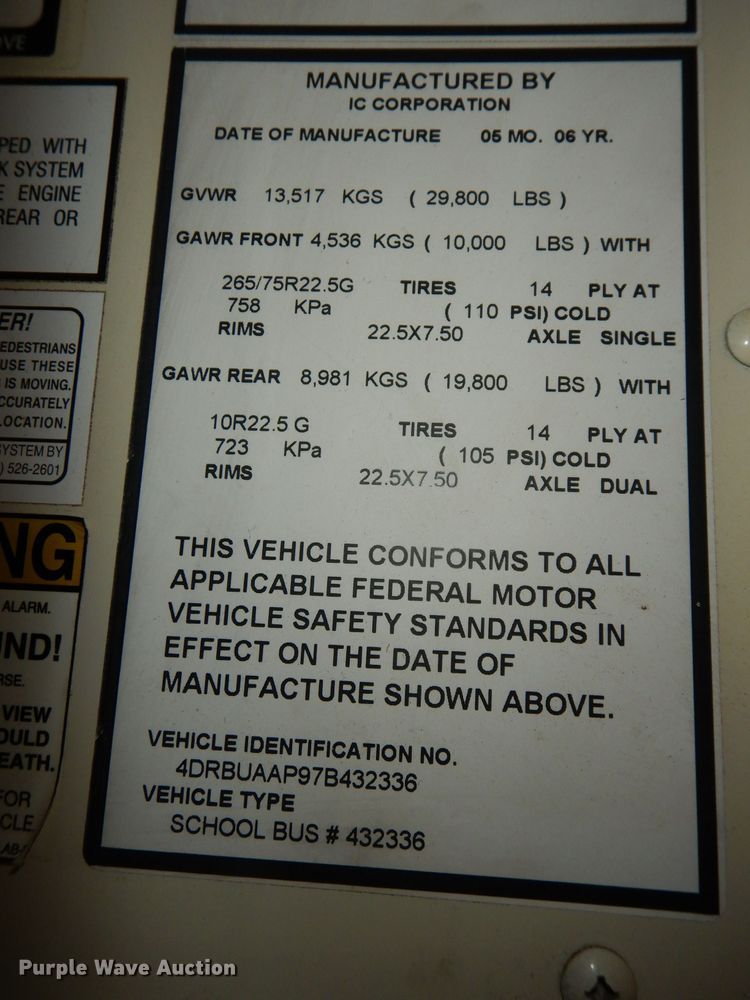 image for item DN1513 2007 International 3000CE  bus