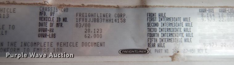 image for item DN1536 2000 Freightliner FL80  vacuum truck