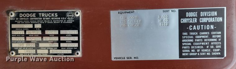 image for item DN7306 1963 Dodge D500  pumper fire truck