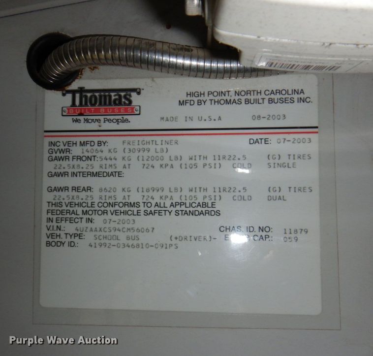 image for item DN7331 2004 Freightliner FS65  school bus